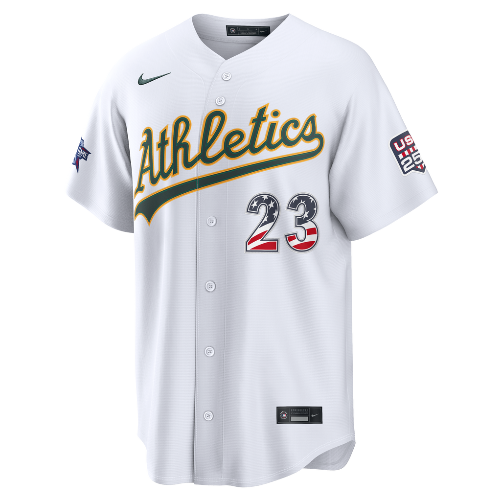 2026 All-Star Edition Stars & Stripes Men's Athletics Shea Langeliers Nike White Stadium Jersey - 3
