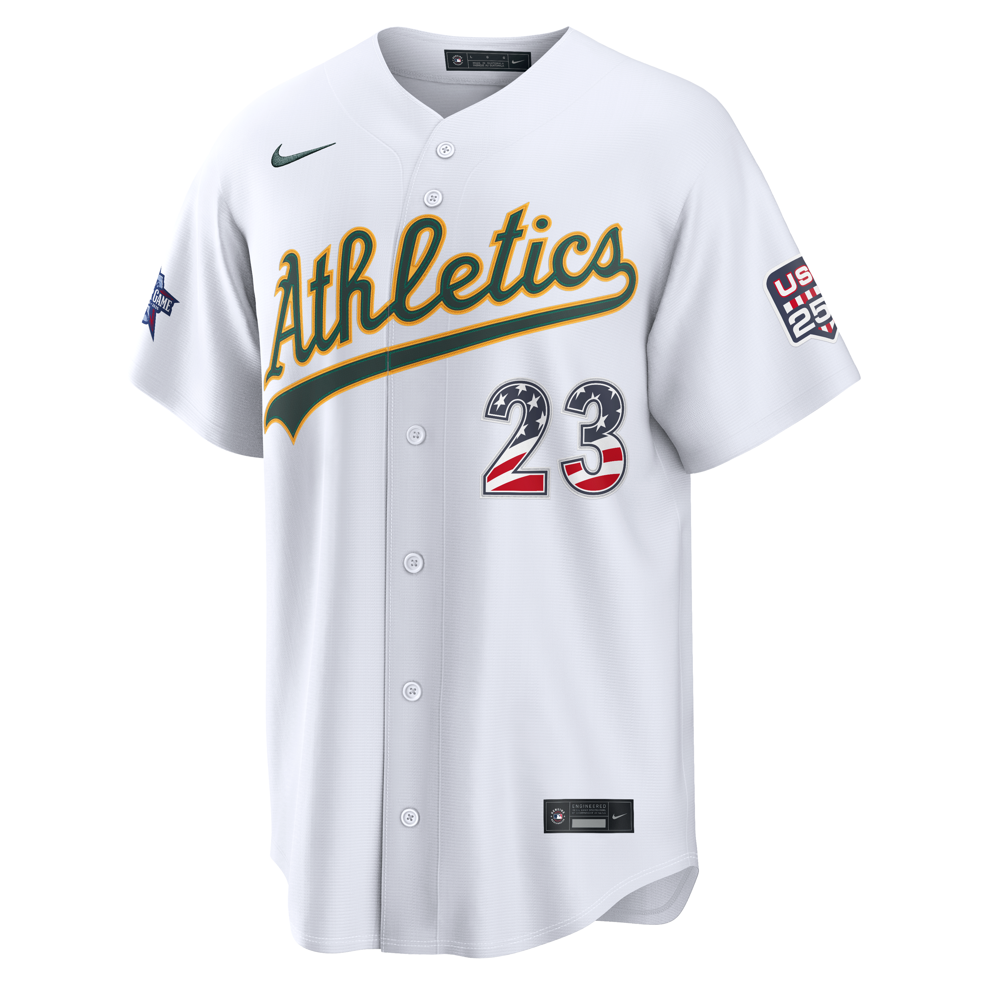 2026 All-Star Edition Stars & Stripes Men's Athletics Shea Langeliers Nike White Stadium Jersey - 3