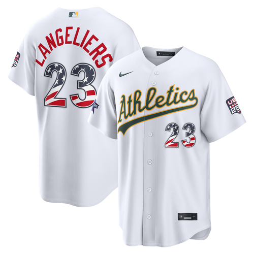 2026 All-Star Edition Stars & Stripes Men's Athletics Shea Langeliers Nike White Stadium Jersey