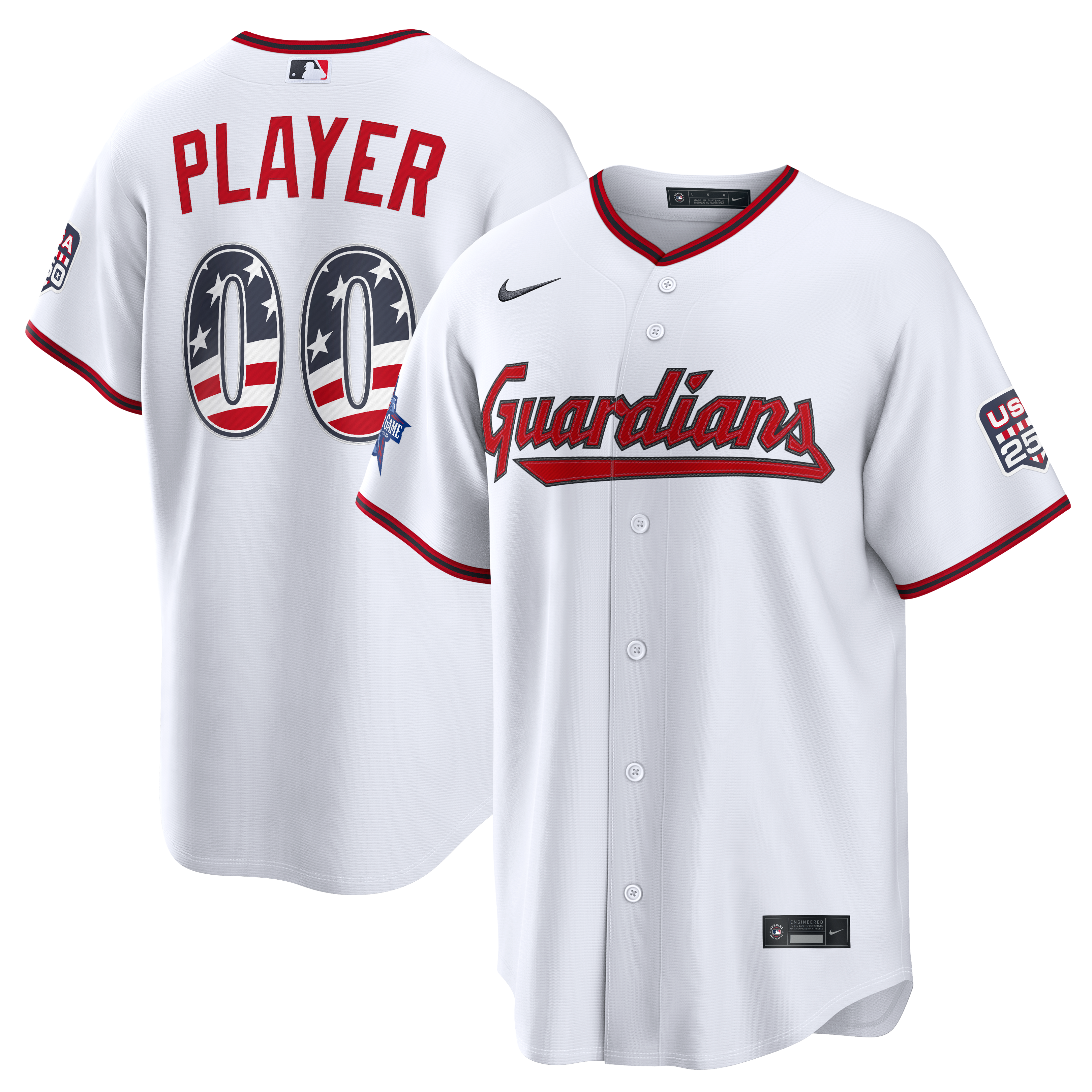 2026 All-Star Edition Stars & Stripes Men's Cleveland Guardians Nike White Stadium Pick-A-Player Jersey - 2