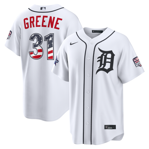 2026 All-Star Edition Stars & Stripes Men's Detroit Tigers Riley Greene Nike White Stadium Jersey - 2