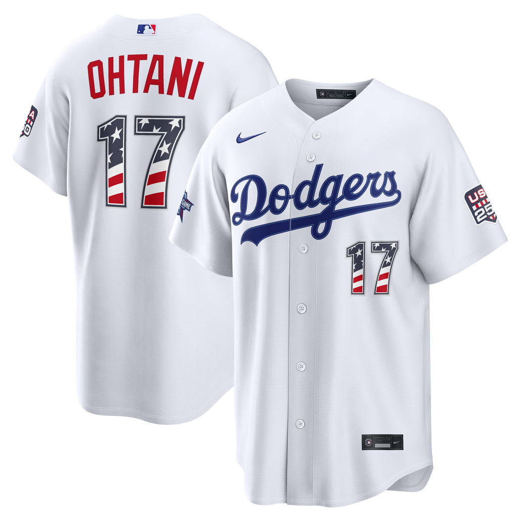 2026 All-Star Edition Stars & Stripes Men's Los Angeles Dodgers Shohei Ohtani Nike White Stadium Jersey - 2