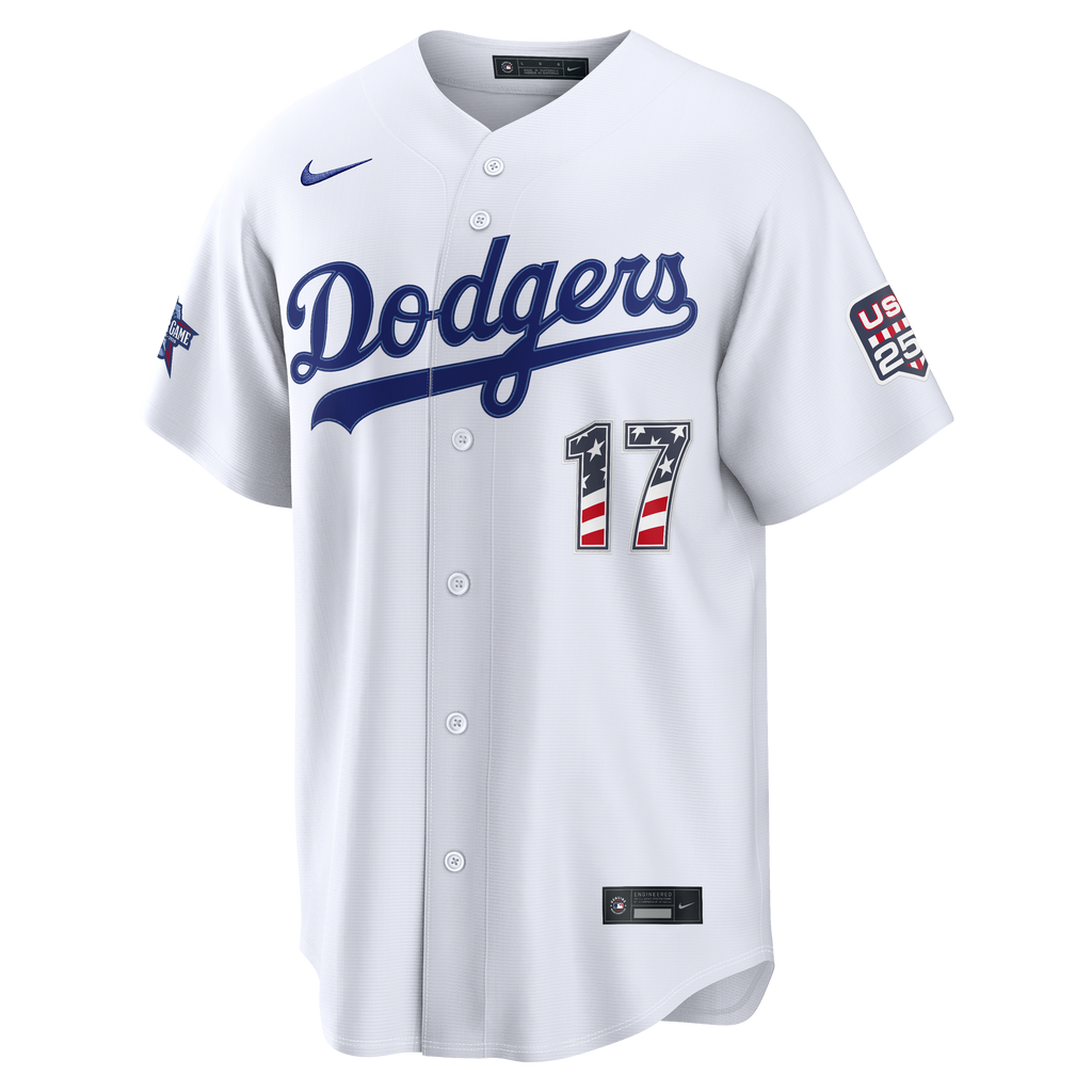 2026 All-Star Edition Stars & Stripes Men's Los Angeles Dodgers Shohei Ohtani Nike White Stadium Jersey - 3
