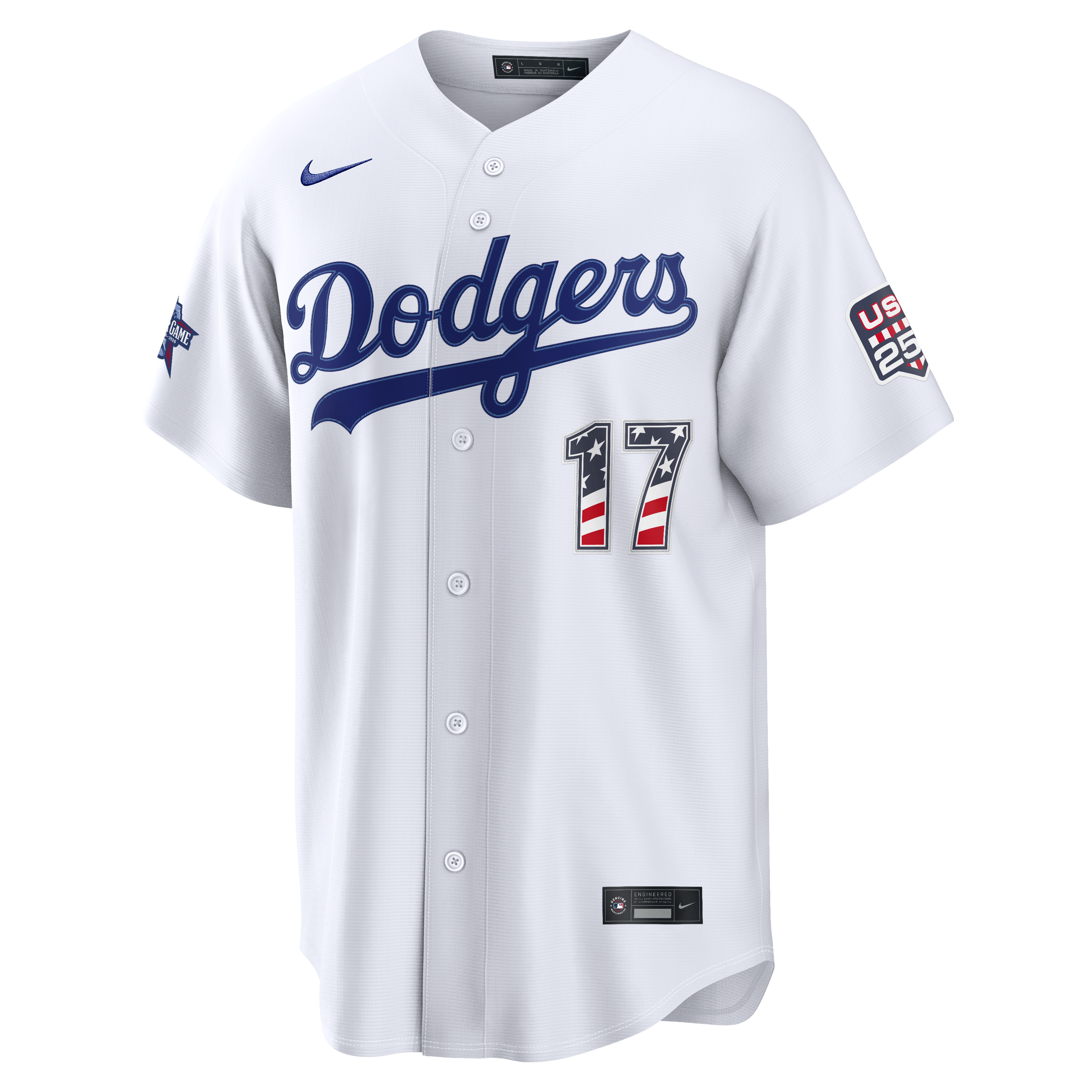 2026 All-Star Edition Stars & Stripes Men's Los Angeles Dodgers Shohei Ohtani Nike White Stadium Jersey - 3