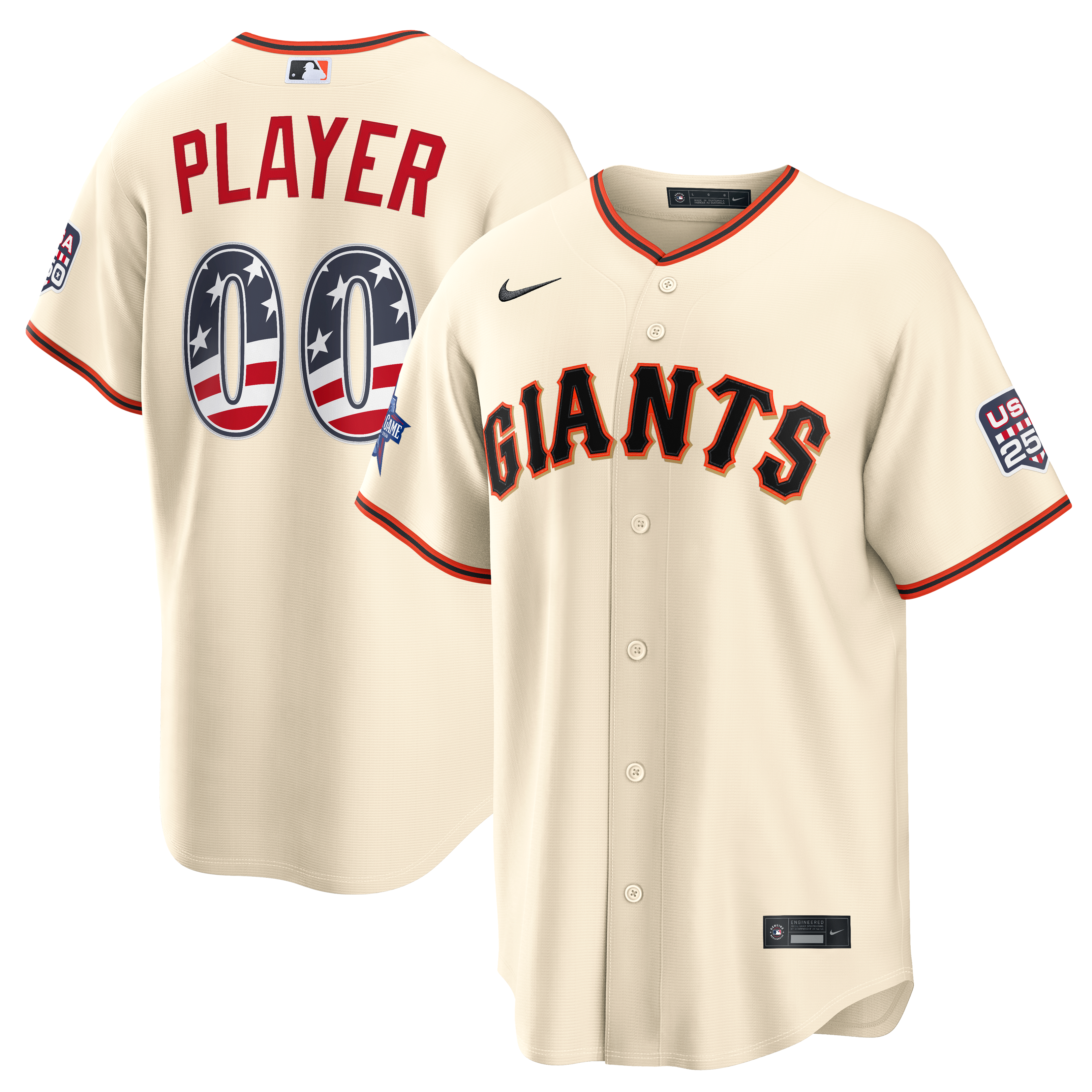 2026 All-Star Edition Stars & Stripes Men's San Francisco Giants Nike Cream Stadium Pick-A-Player Jersey - 2