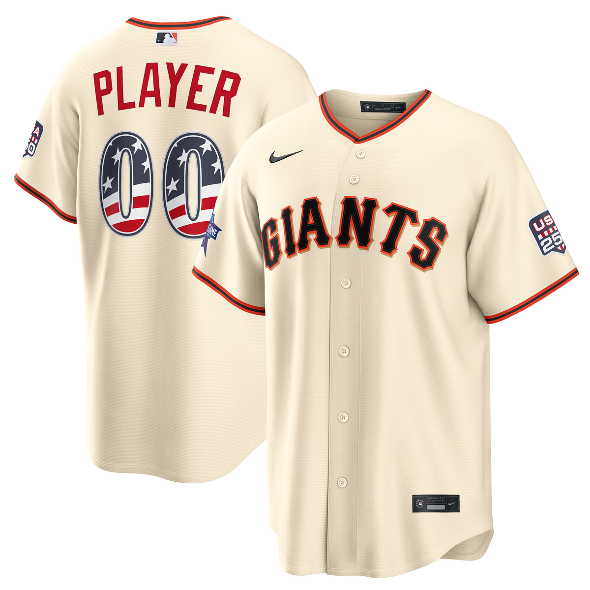 2026 All-Star Edition Stars & Stripes Men's San Francisco Giants Nike Cream Stadium Pick-A-Player Jersey