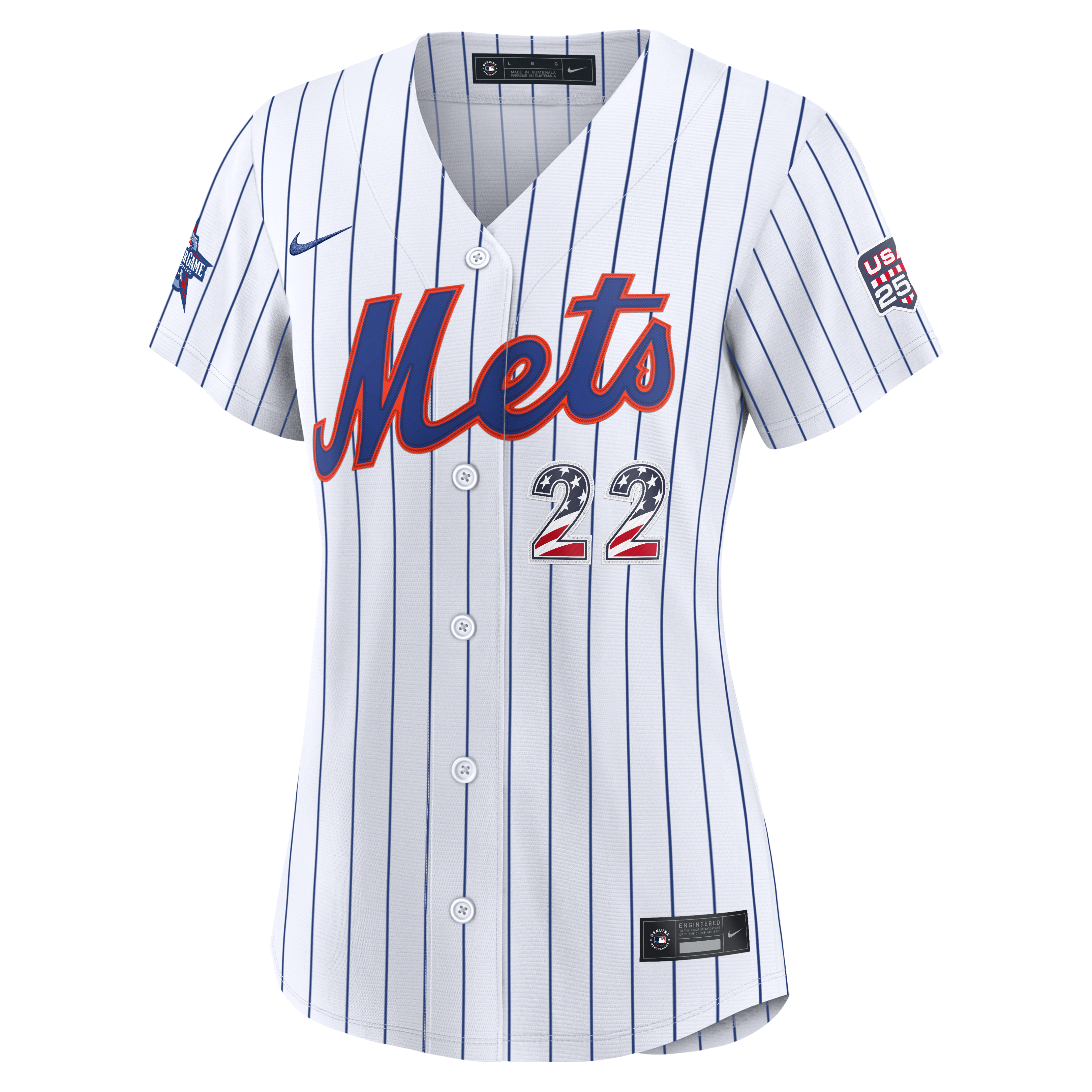 2026 All-Star Edition Stars & Stripes Women's New York Mets Juan Soto Nike White Stadium Jersey - 3