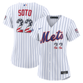 2026 All-Star Edition Stars & Stripes Women's New York Mets Juan Soto Nike White Stadium Jersey