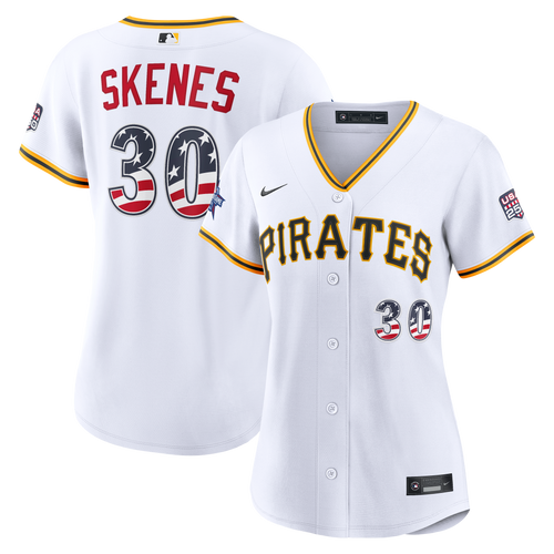 2026 All-Star Edition Stars & Stripes Women's Pittsburgh Pirates Paul Skenes Nike White Stadium Jersey - 2