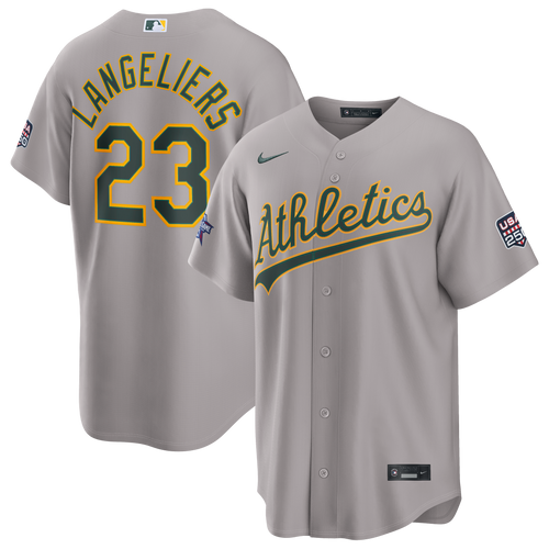 2026 All-Star Game Men's Athletics Shea Langeliers Nike Gray Replica Jersey - 2