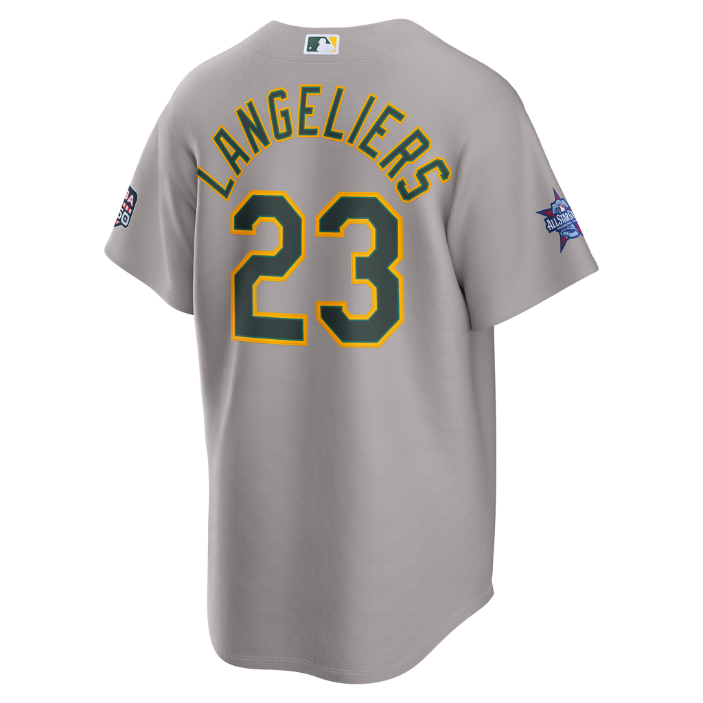 2026 All-Star Game Men's Athletics Shea Langeliers Nike Gray Replica Jersey - 4