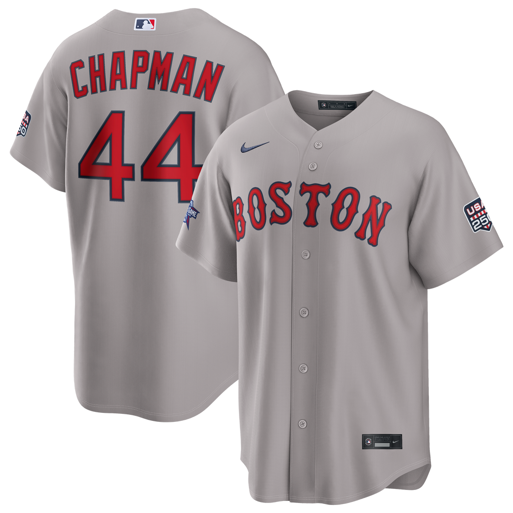 2026 All-Star Game Men's Boston Red Sox Aroldis Chapman Nike Gray Replica Jersey - 2