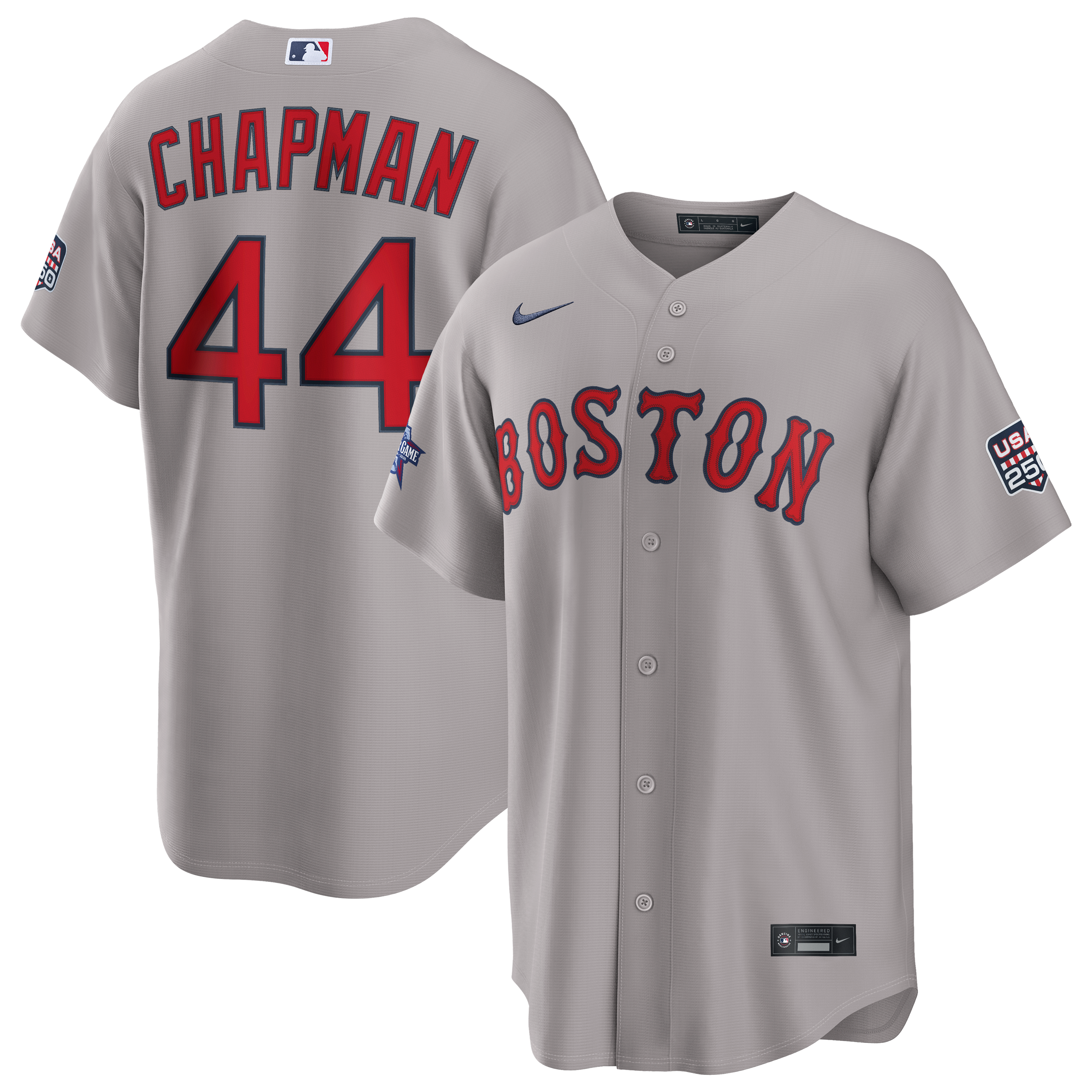 2026 All-Star Game Men's Boston Red Sox Aroldis Chapman Nike Gray Replica Jersey