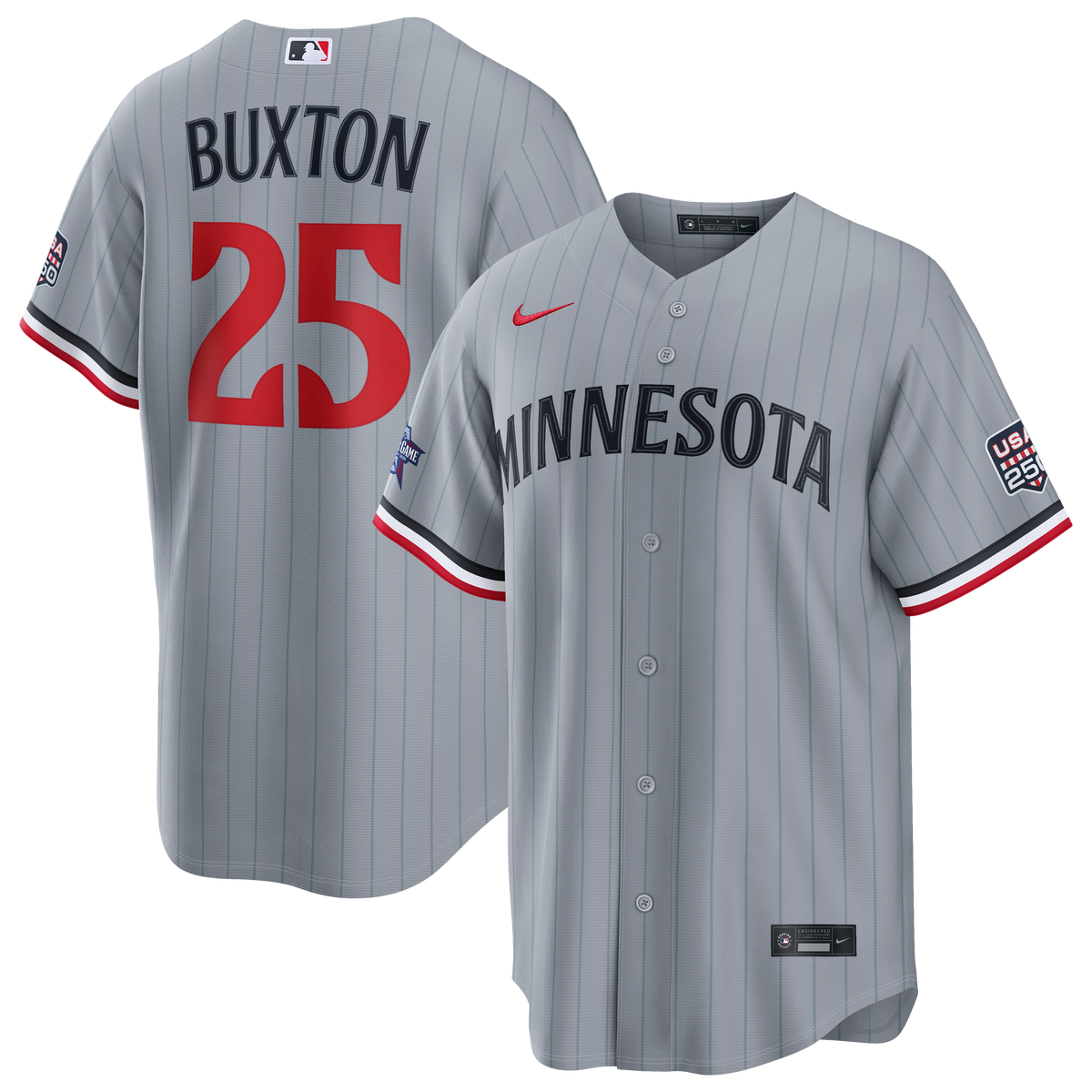 2026 All-Star Game Men's Minnesota Twins Byron Buxton Nike Gray Replica Jersey - 2