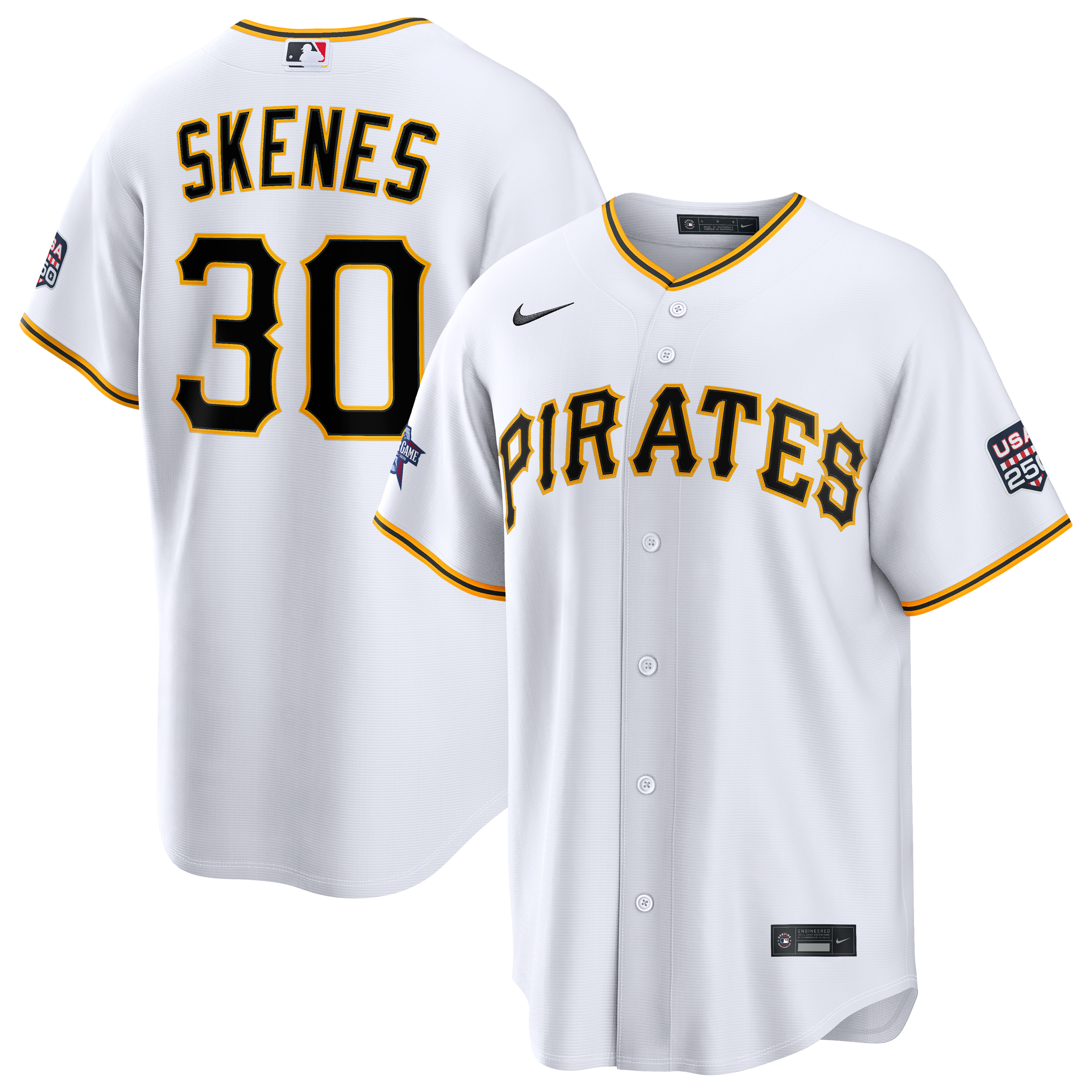 2026 All-Star Game Men's Pittsburgh Pirates Paul Skenes Nike White Replica Jersey - 2