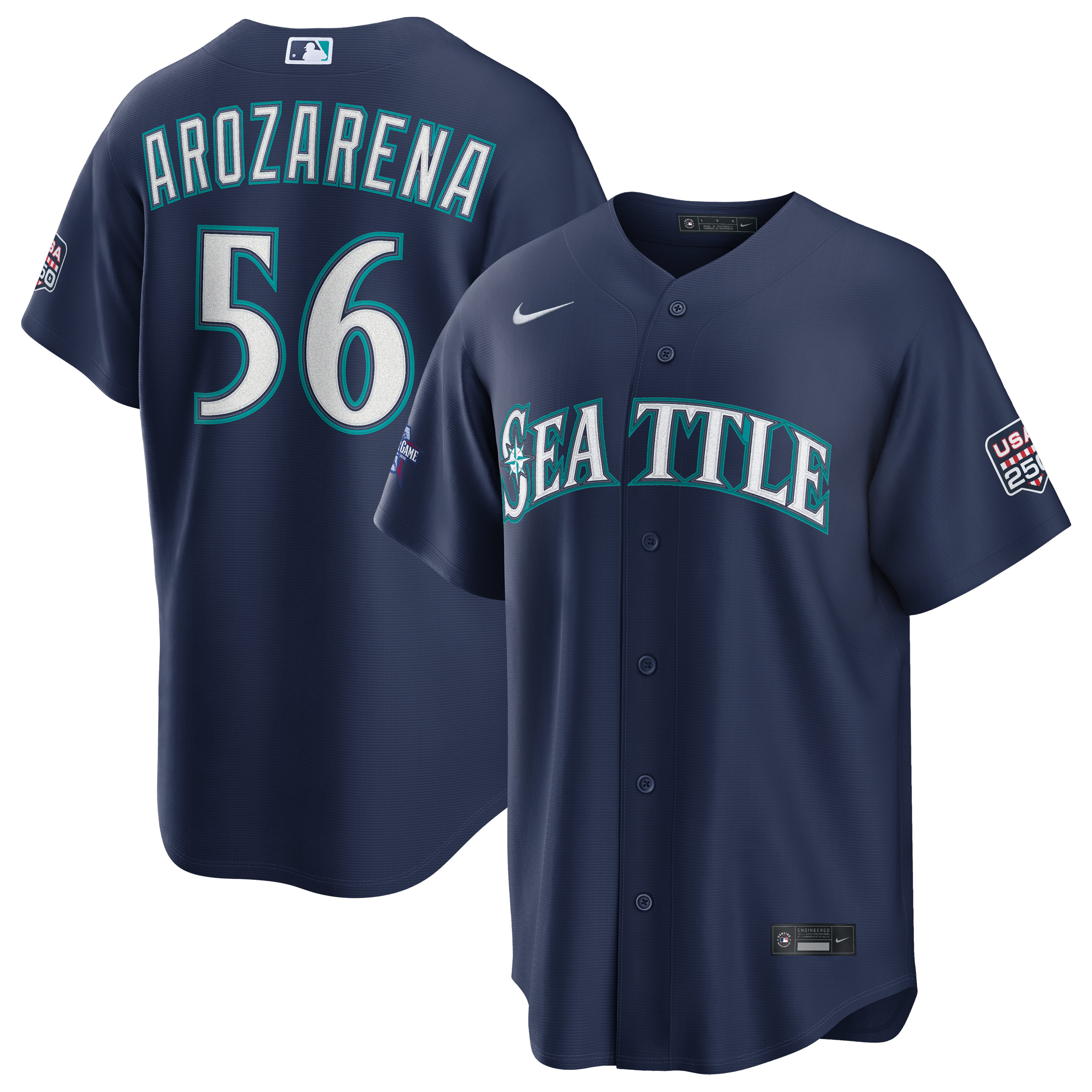2026 All-Star Game Men's Seattle Mariners Randy Arozarena Nike Navy Replica Jersey - 2