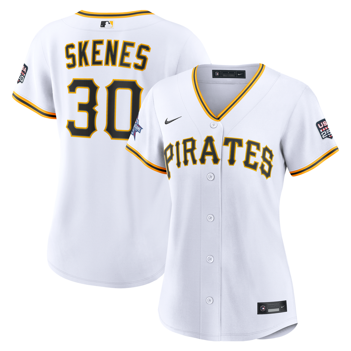 2026 All-Star Game Women's Pittsburgh Pirates Paul Skenes Nike White Replica Jersey - 2