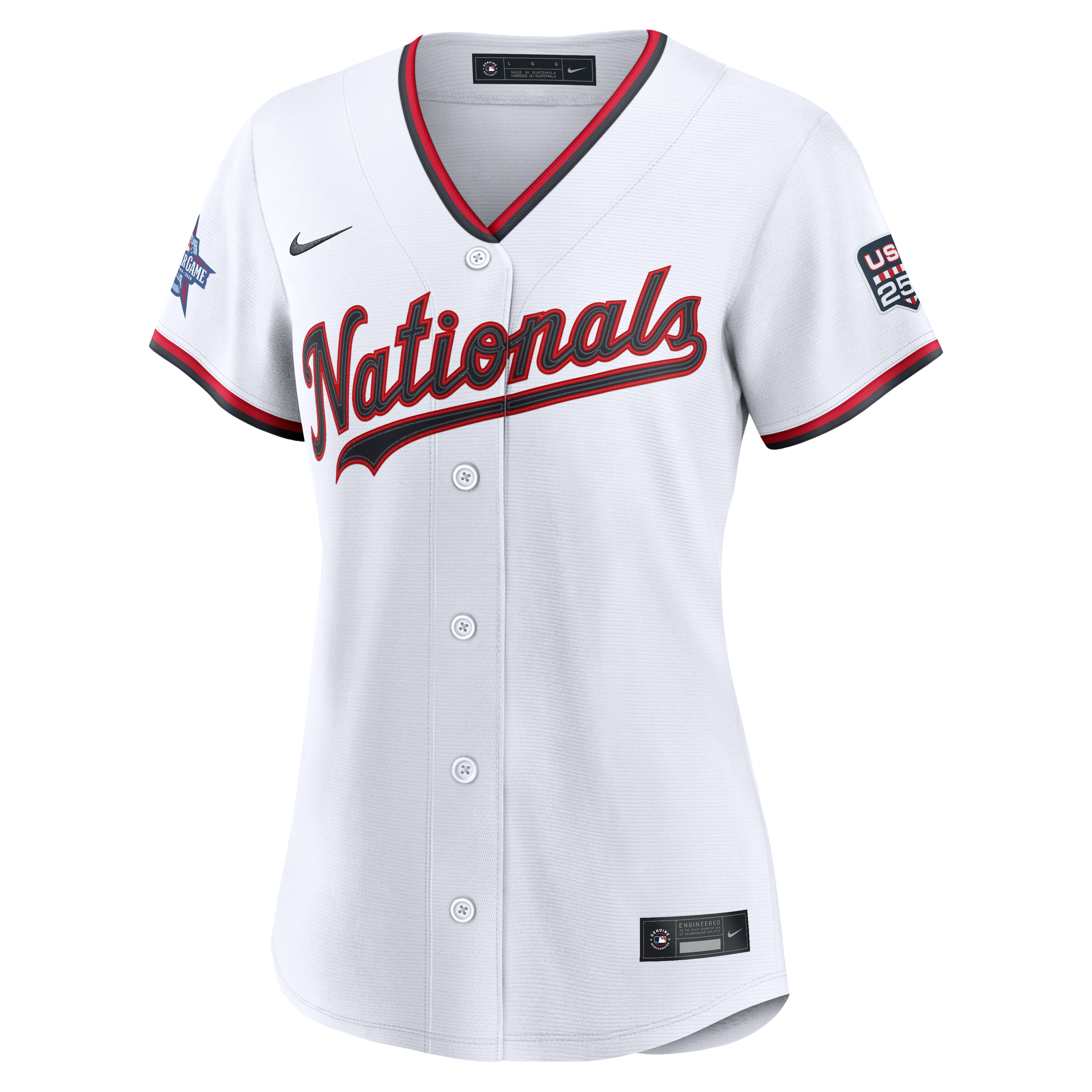2026 All-Star Game Women's Washington Nationals James Wood Nike White Replica Jersey - 3