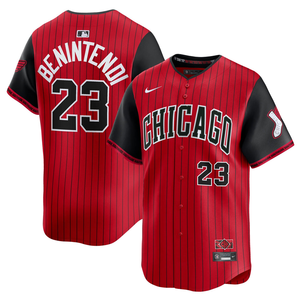 Men's Chicago White Sox Andrew Benintendi Nike Red/Black 2025 City Connect Limited Player Jersey - 2