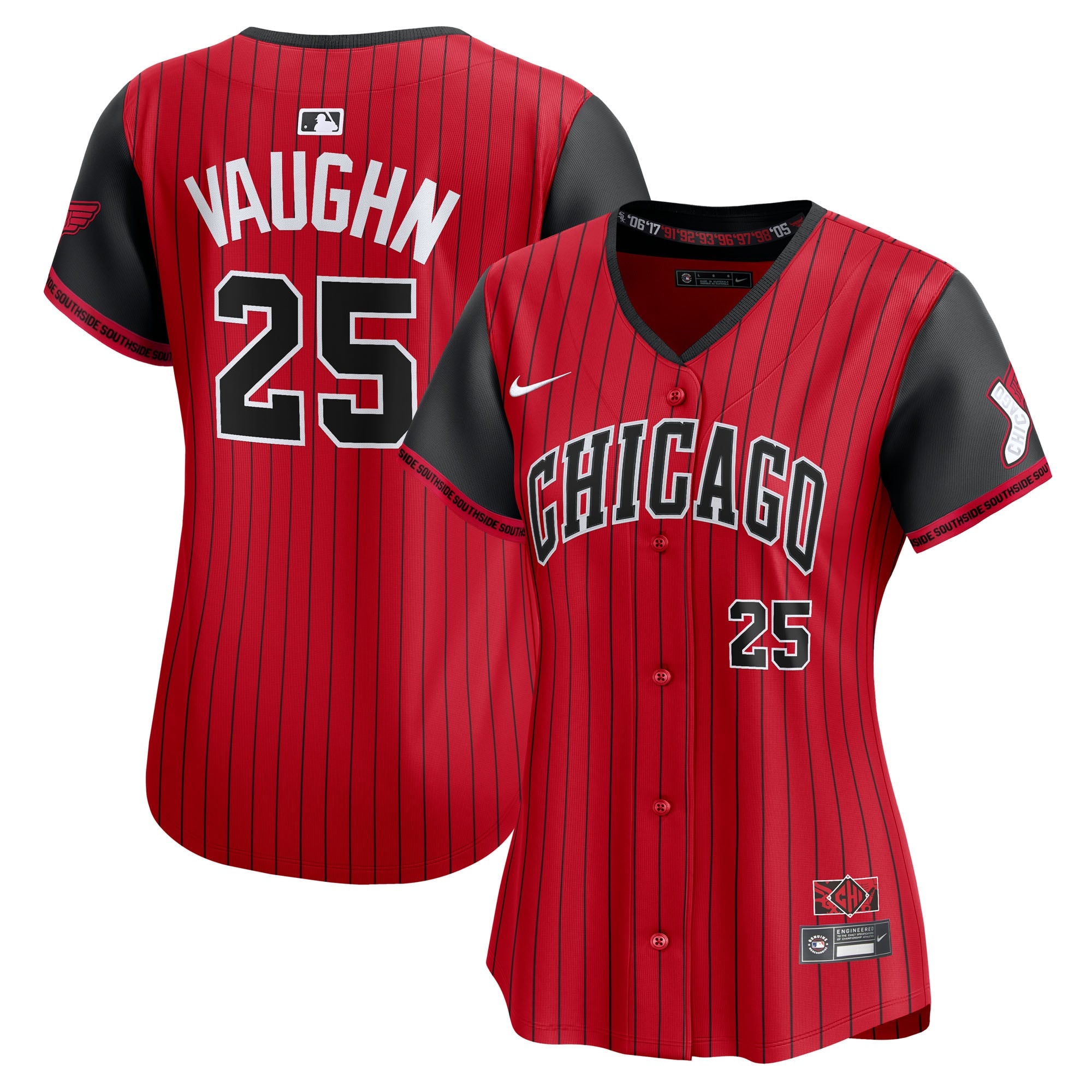 Women's Chicago White Sox Andrew Vaughn Nike Red/Black 2025 City Connect Limited Player Jersey - 2