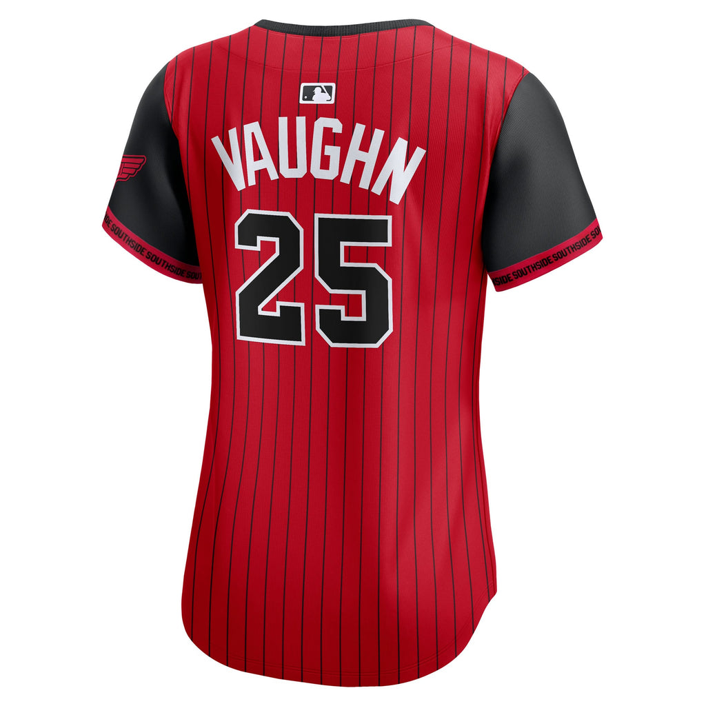 Women's Chicago White Sox Andrew Vaughn Nike Red/Black 2025 City Connect Limited Player Jersey - 4