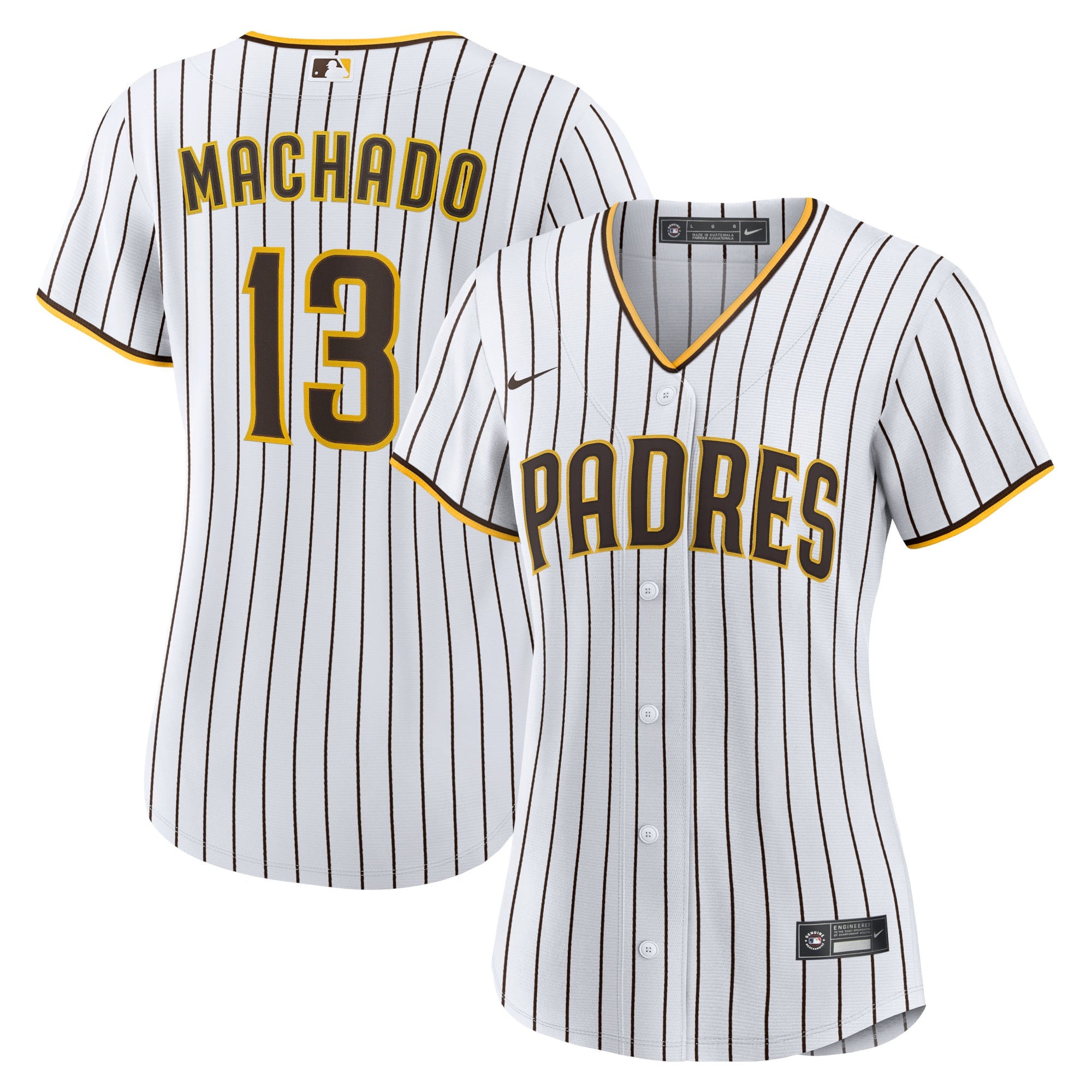 Women's San Diego Padres Manny Machado Nike White/Brown Home Replica Player Jersey - 2