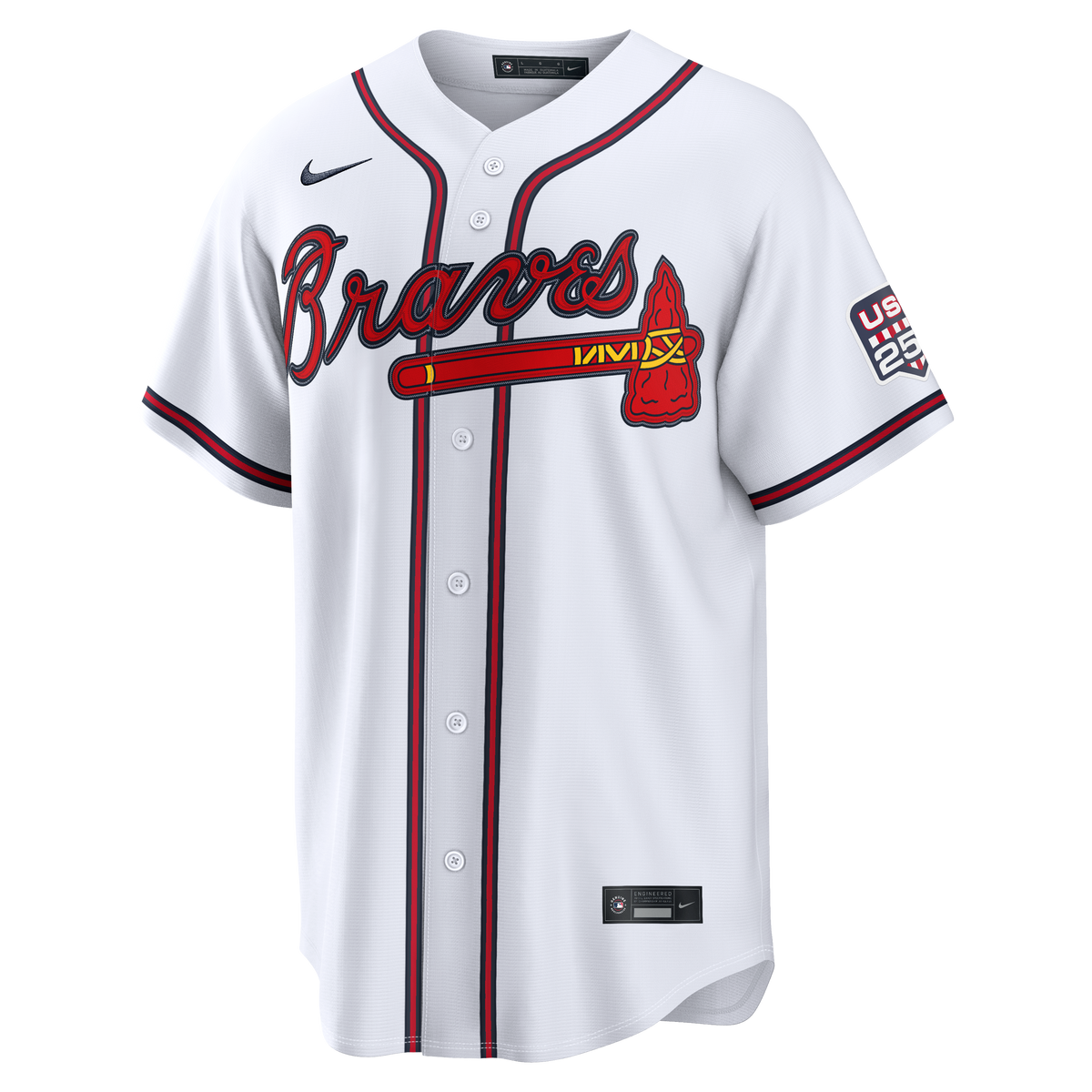 Fourth of July Men's Atlanta Braves Drake Baldwin Nike White USA 250 Stadium Jersey - 3