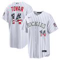 Fourth of July Men's Colorado Rockies Ezequiel Tovar Nike White USA 250 Stadium Jersey