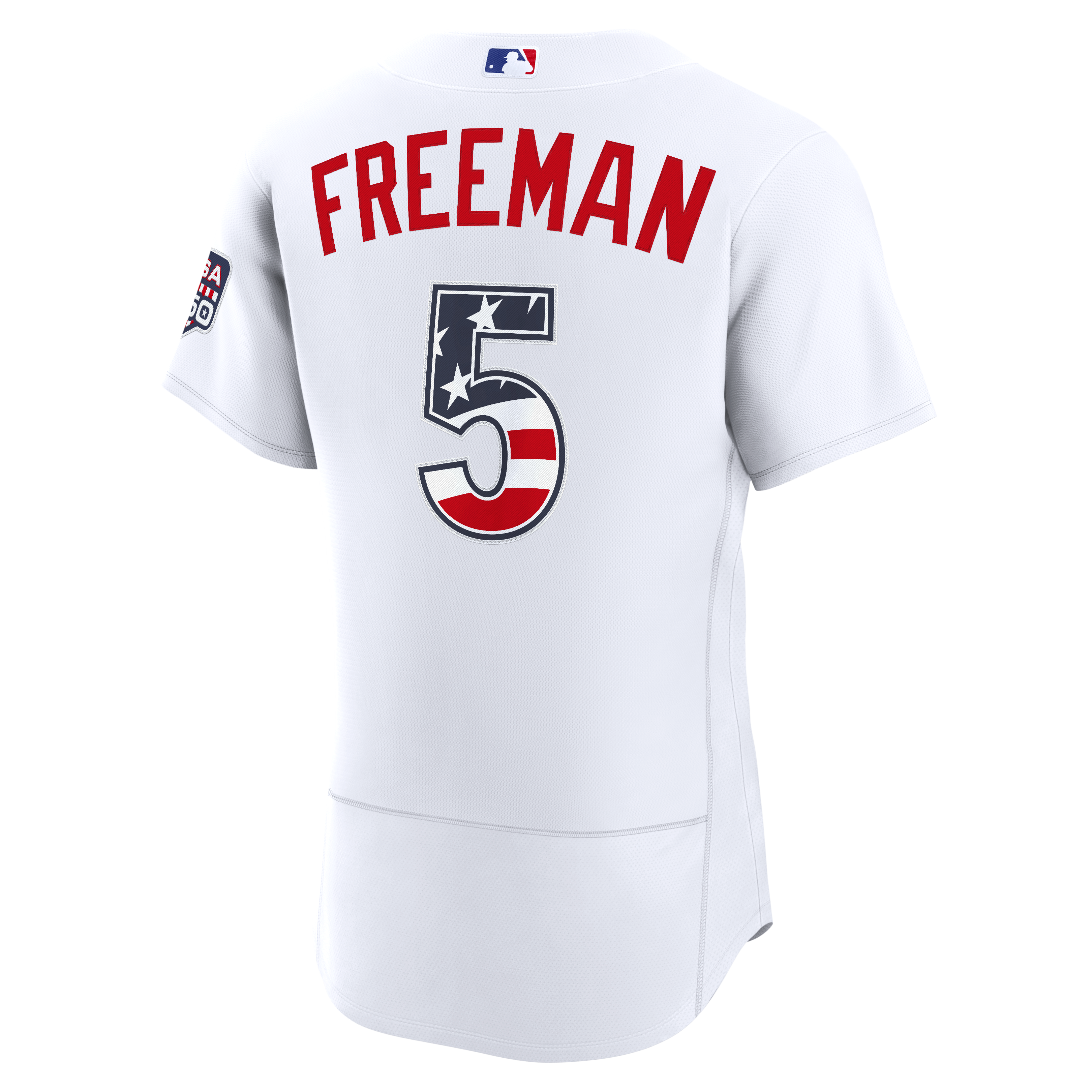 Fourth of July Men's Los Angeles Dodgers Freddie Freeman Nike White USA 250 Authentic Jersey - 4