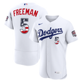 Fourth of July Men's Los Angeles Dodgers Freddie Freeman Nike White USA 250 Authentic Jersey
