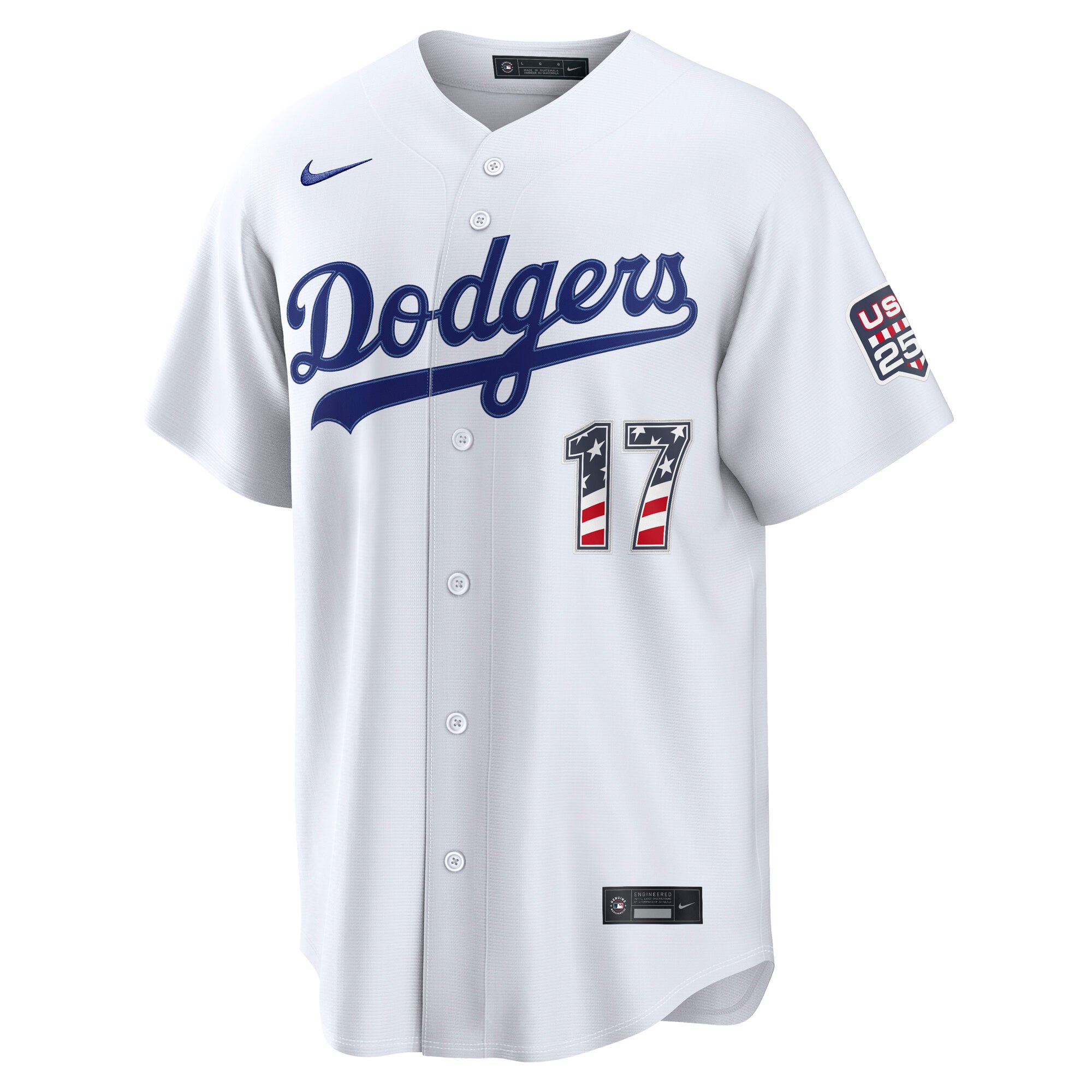 Fourth of July Men's Los Angeles Dodgers Shohei Ohtani Nike White USA 250 Stadium Jersey - 3