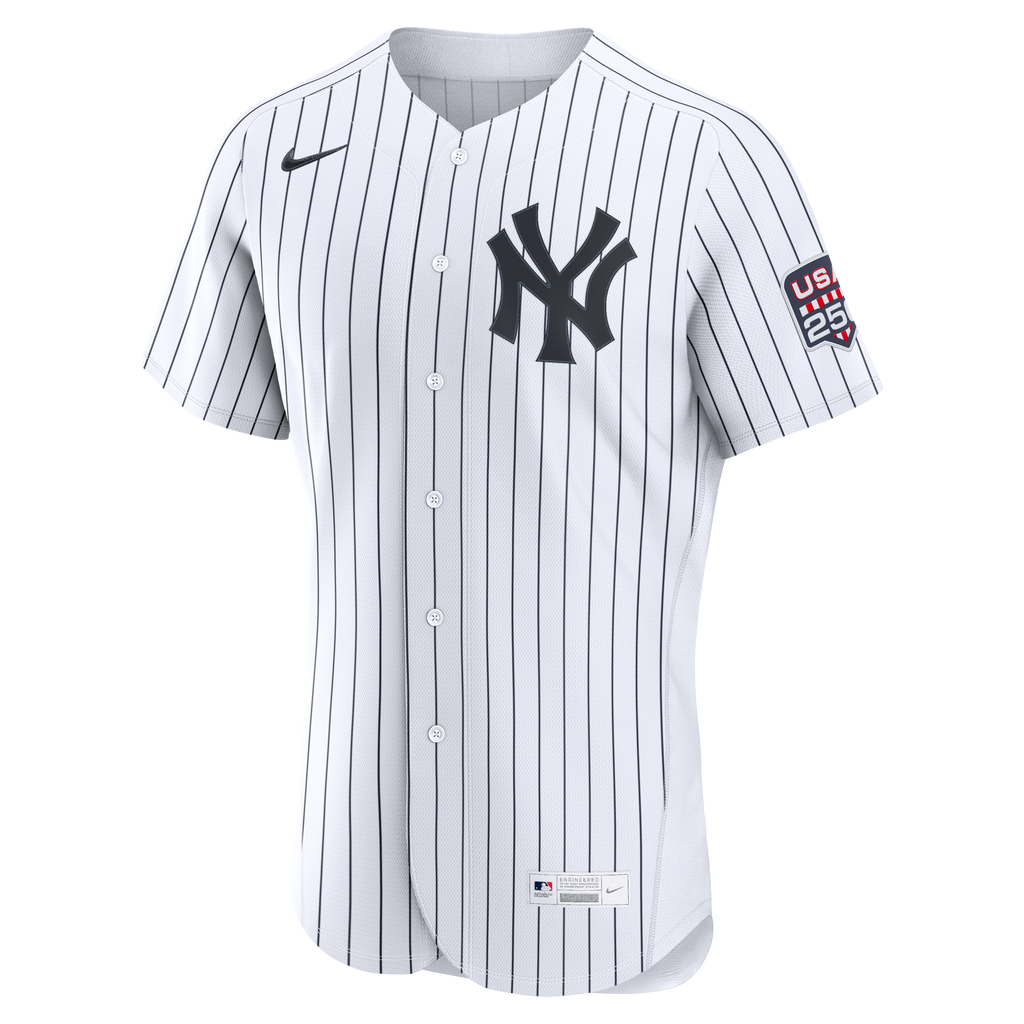 Fourth of July Men's New York Yankees Aaron Judge Nike White USA 250 Authentic Jersey - 3