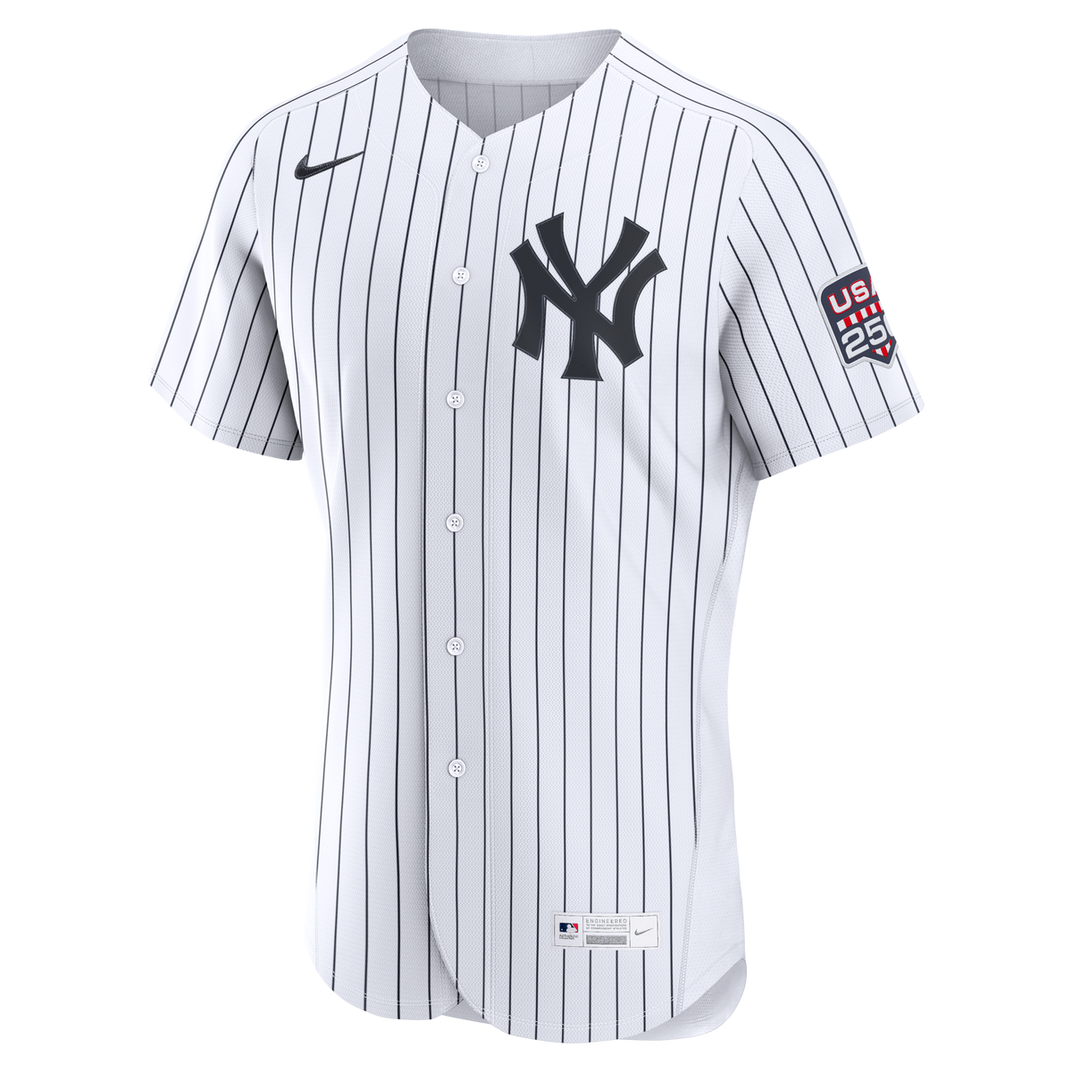 Fourth of July Men's New York Yankees Aaron Judge Nike White USA 250 Authentic Jersey - 3
