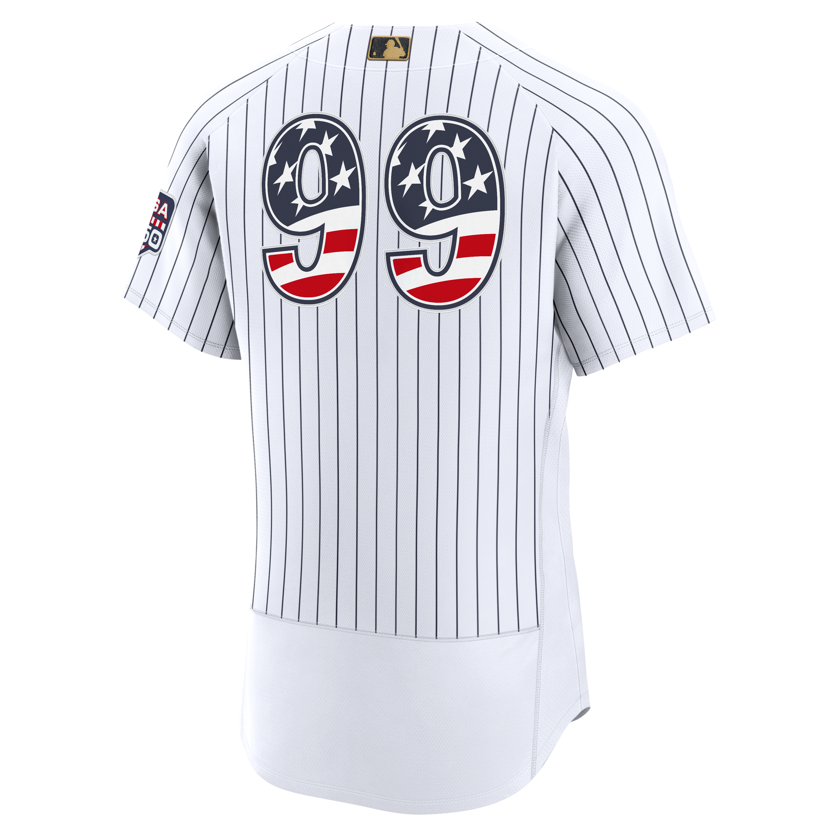 Fourth of July Men's New York Yankees Aaron Judge Nike White USA 250 Authentic Jersey - 4