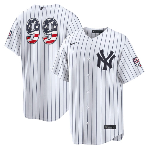 Fourth of July Men's New York Yankees Aaron Judge Nike White USA 250 Stadium Jersey - 2