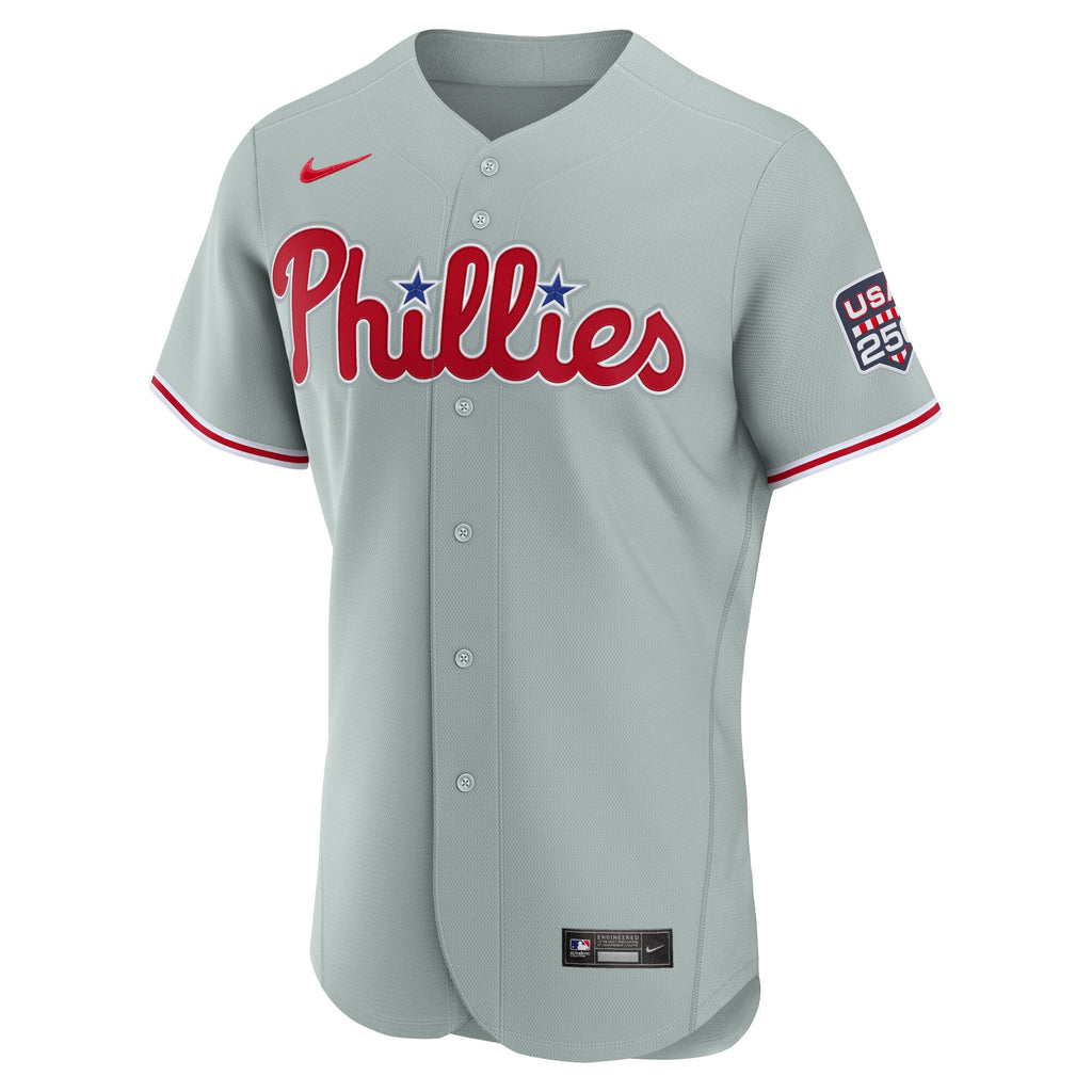 Fourth of July Men's Philadelphia Phillies Bryce Harper Nike Gray USA 250 Authentic Jersey - 3