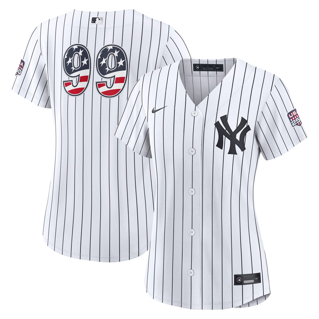 Fourth of July Women's New York Yankees Aaron Judge Nike White USA 250 Stadium Jersey - 2