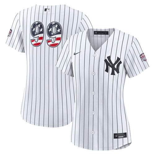Fourth of July Women's New York Yankees Aaron Judge Nike White USA 250 Stadium Jersey - 2