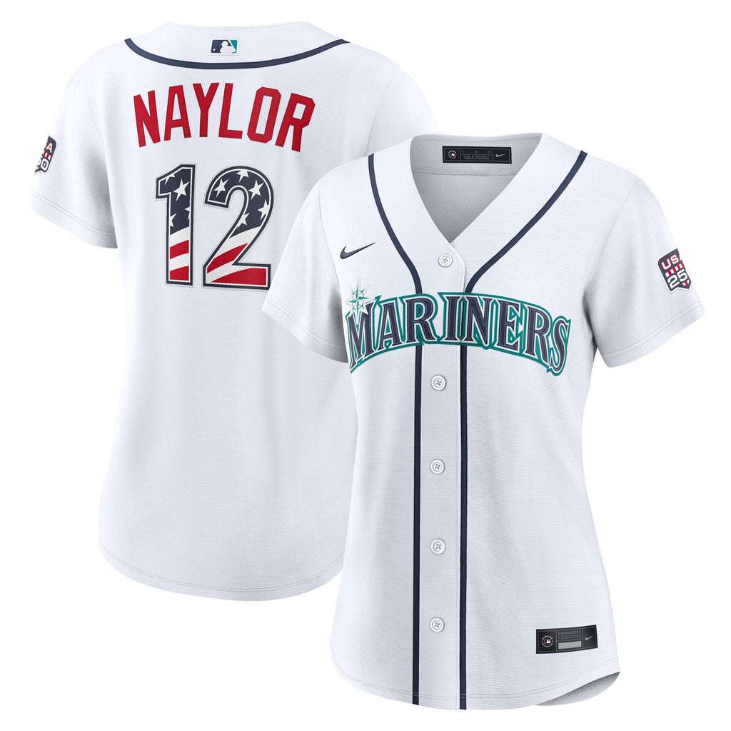 Fourth of July Women's Seattle Mariners Josh Naylor Nike White USA 250 Stadium Jersey - 2