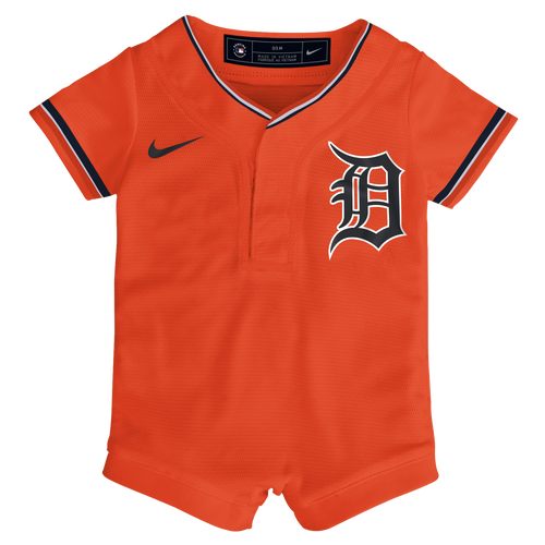 Infant Detroit Tigers Nike Orange Alternate Replica Romper Jersey - 2