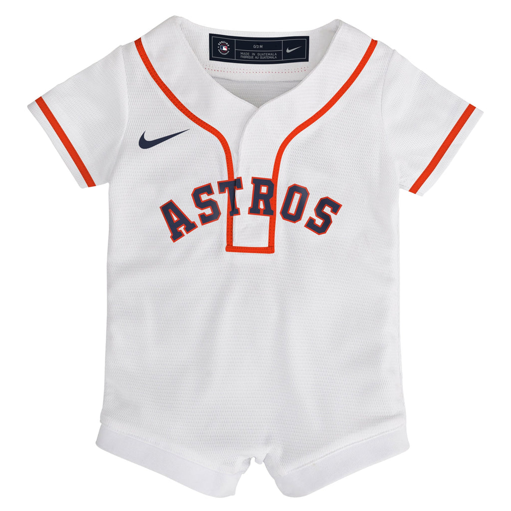 Infant Houston Astros Nike White Home Replica Romper Jersey - 3