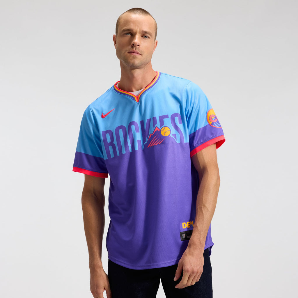Men's Colorado Rockies Nike Purple/Light Blue 2025 City Connect Limited Jersey - 2