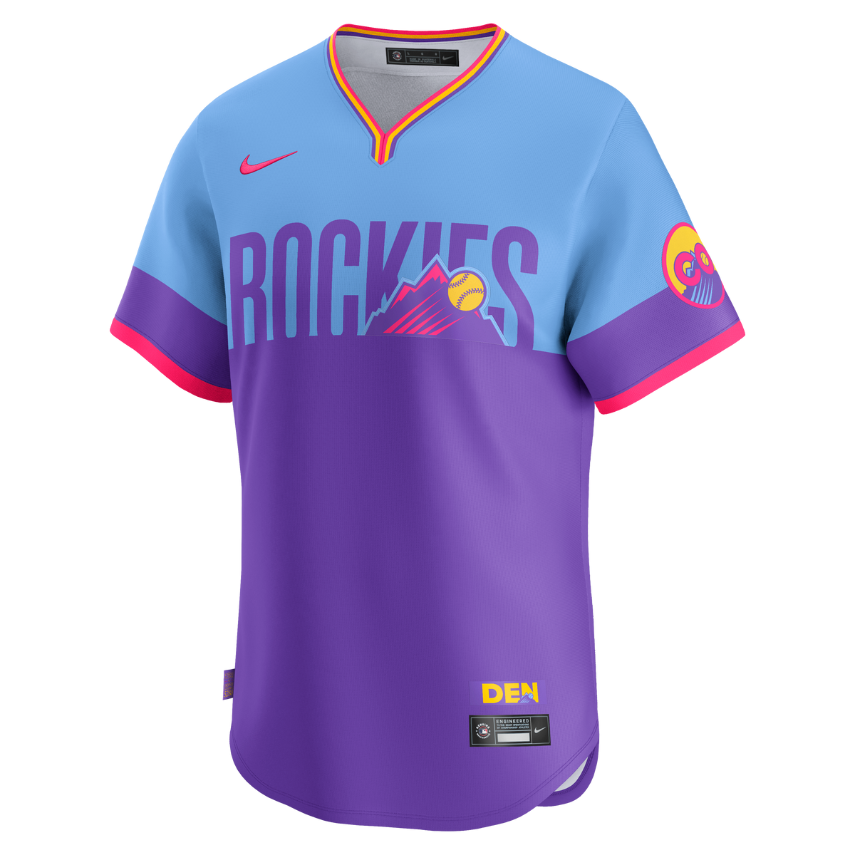 Men's Colorado Rockies Nike Purple/Light Blue 2025 City Connect Limited Jersey - 6