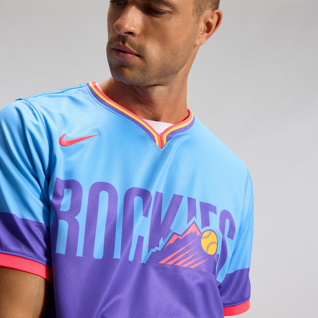 Men's Colorado Rockies Nike Purple/Light Blue 2025 City Connect Limited Jersey - 10