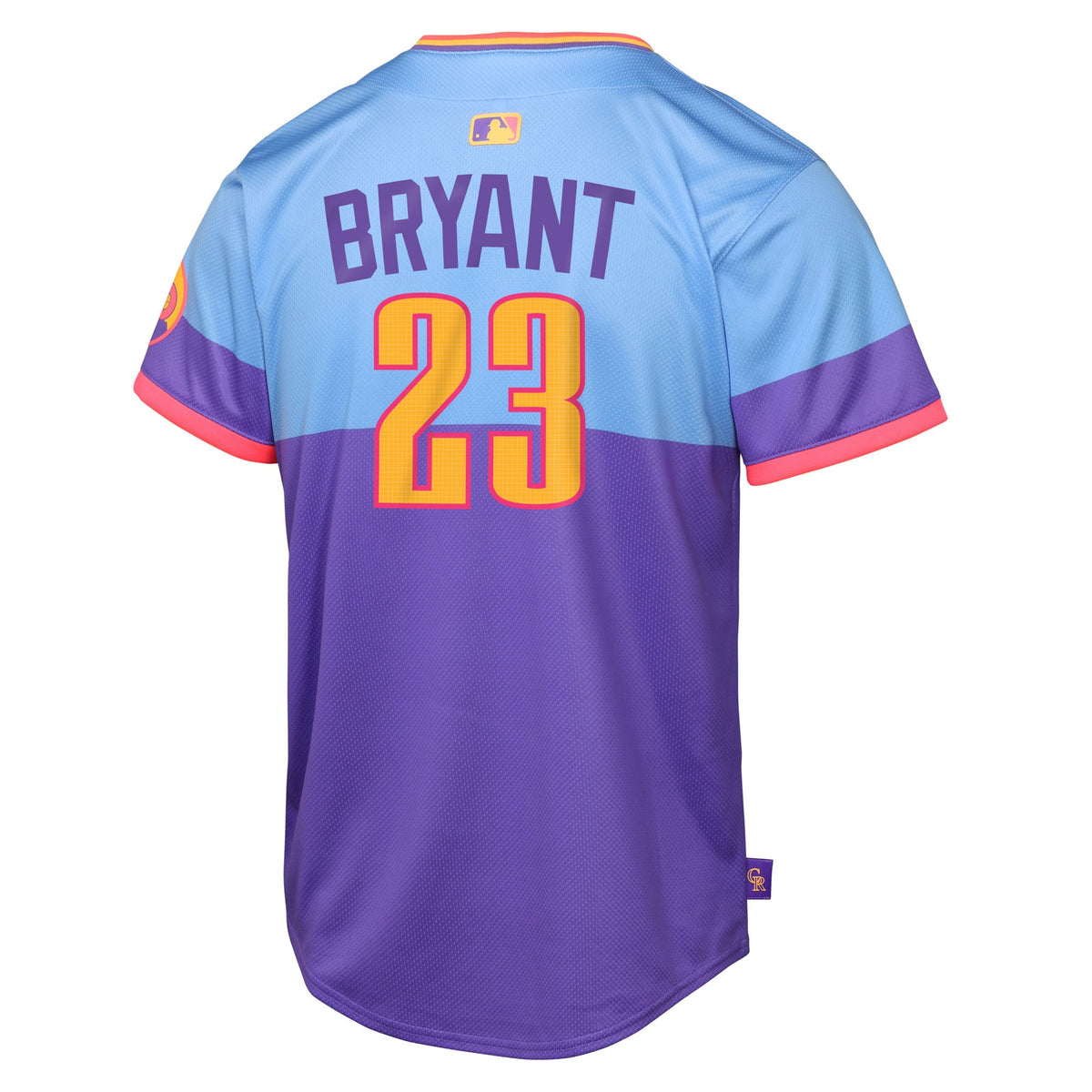 Youth Colorado Rockies Kris Bryant Nike Purple/Light Blue 2025 City Connect Limited Player Jersey - 4