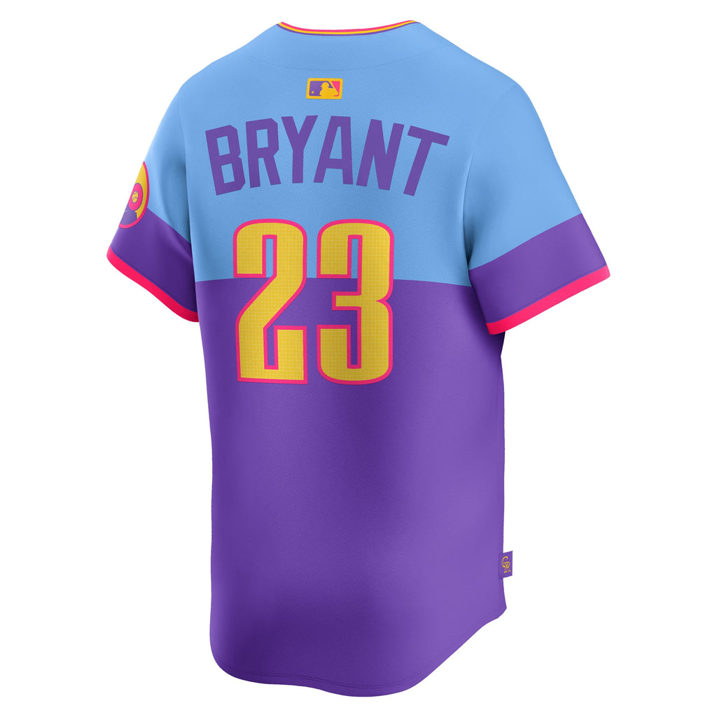 Men's Colorado Rockies Kris Bryant Nike Purple/Light Blue 2025 City Connect Limited Player Jersey - 4
