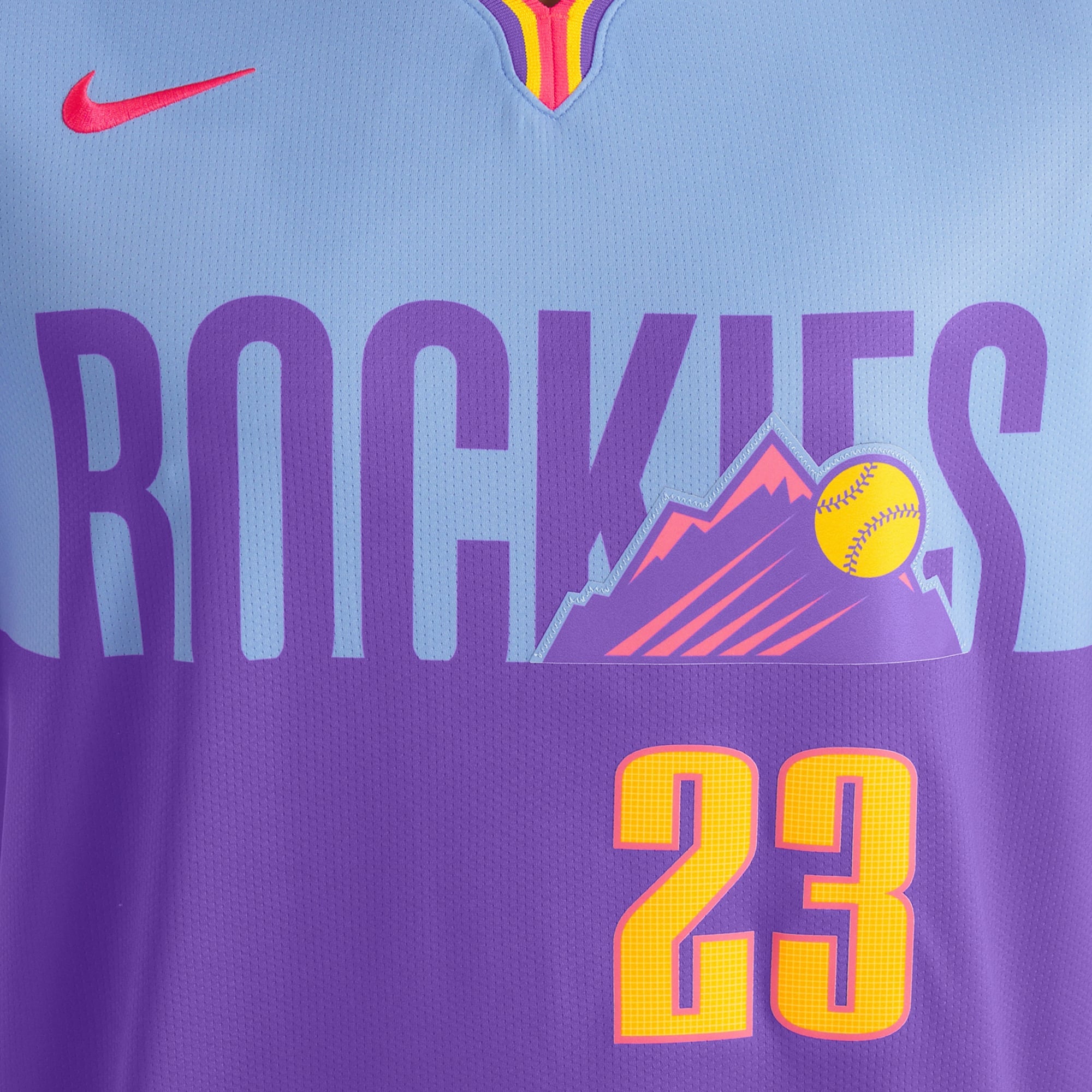 Men's Colorado Rockies Kris Bryant Nike Purple/Light Blue 2025 City Connect Limited Player Jersey - 8