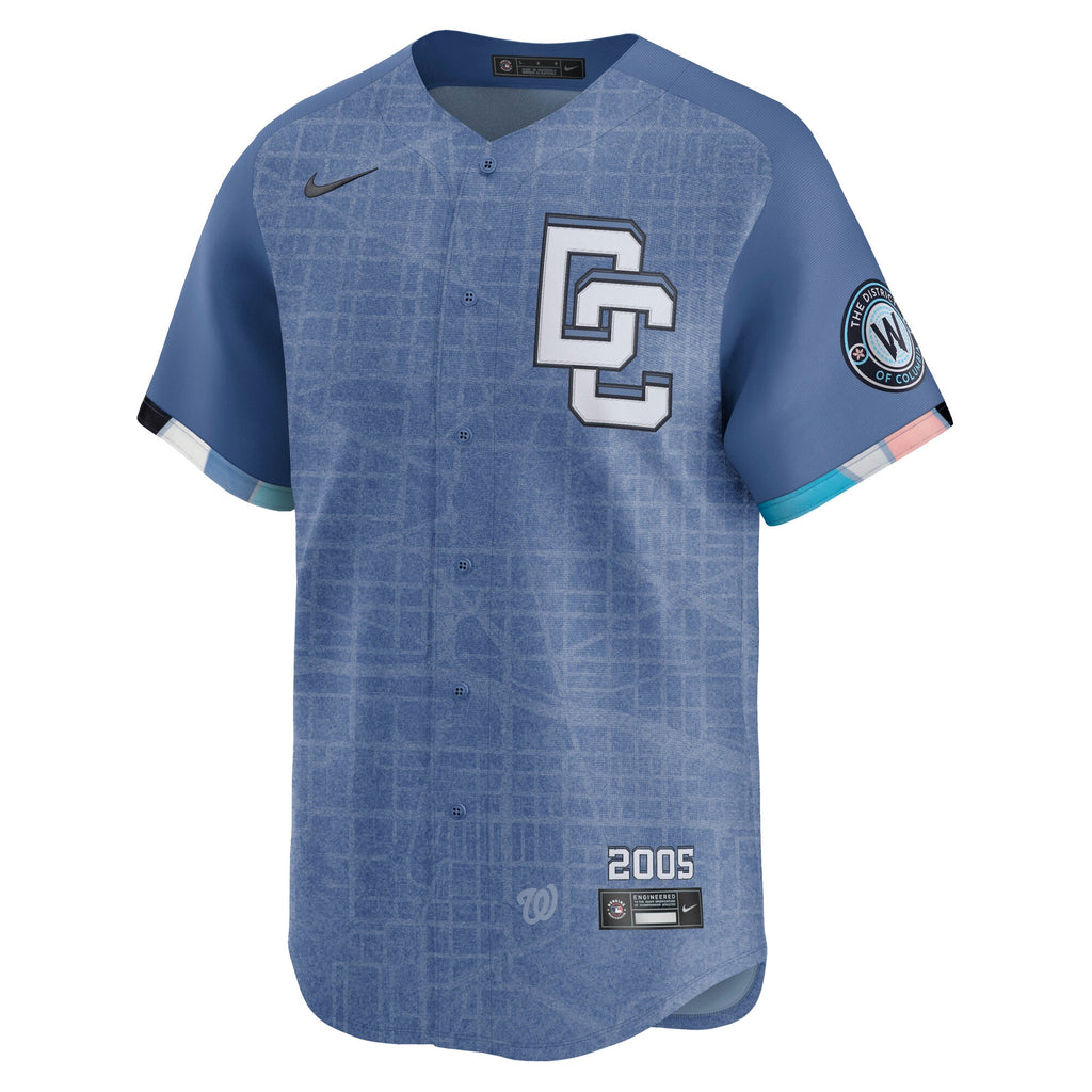 Men's Washington Nationals CJ Abrams Nike Blue 2025 City Connect Limited Jersey - 3