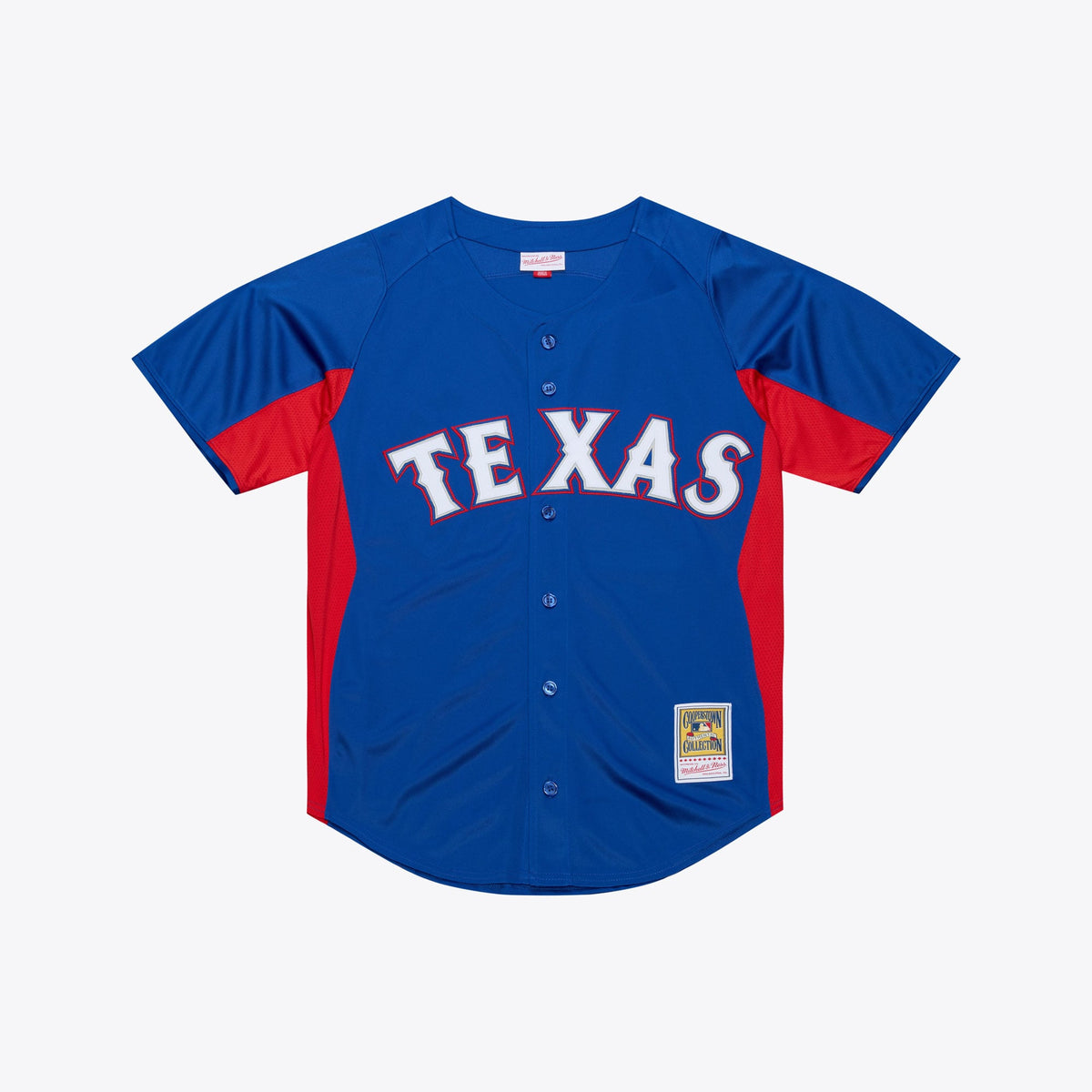 Men's Texas Rangers Adrian Beltre Mitchell & Ness Royal Cooperstown Mesh Batting Practice Button-Up Jersey - 2