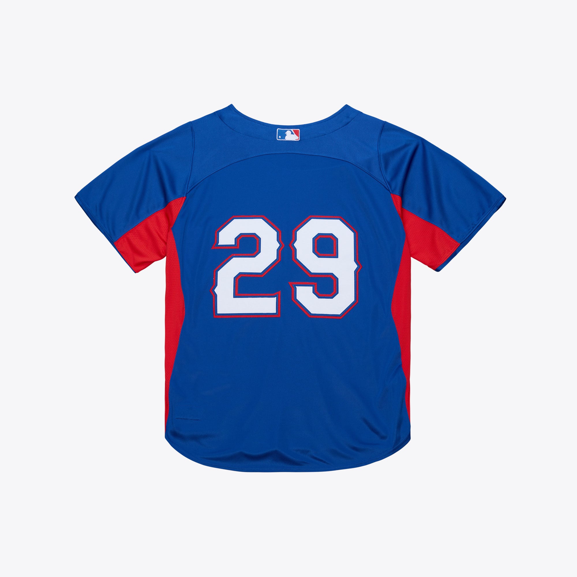 Men's Texas Rangers Adrian Beltre Mitchell & Ness Royal Cooperstown Mesh Batting Practice Button-Up Jersey - 3